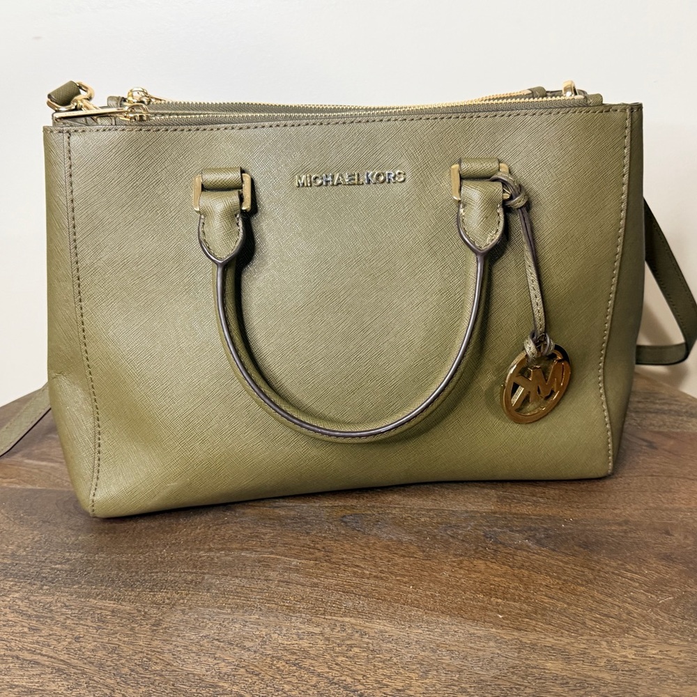 Michael Kors Sage Green Satchel Bag